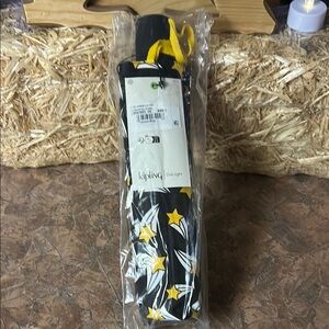Kipling Black and Yellow Showering Star Patterned Umbrella